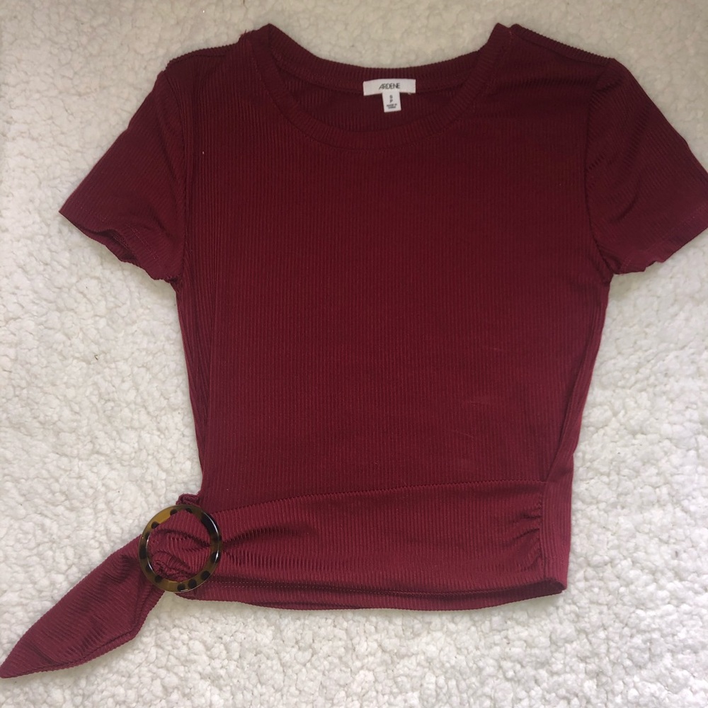 Stretchy crop top shirt